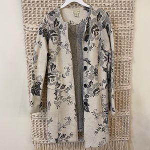 Floral pea coat - good shape